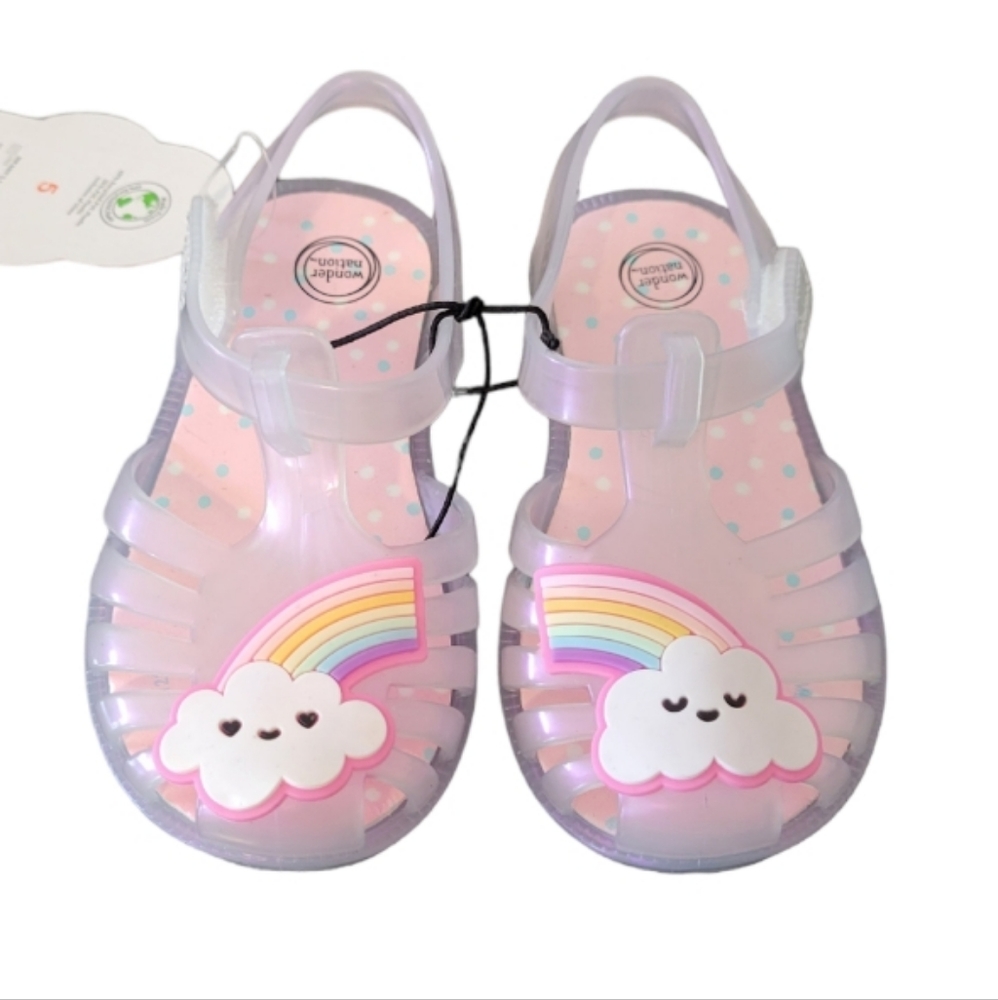 Toddler girls rainbow jelly sandals size 5